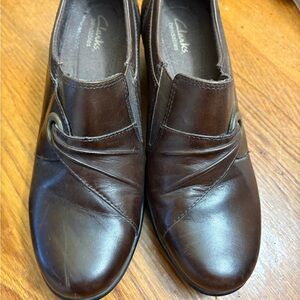 Clarks Bendables 7.5W Brown Leather Shoes